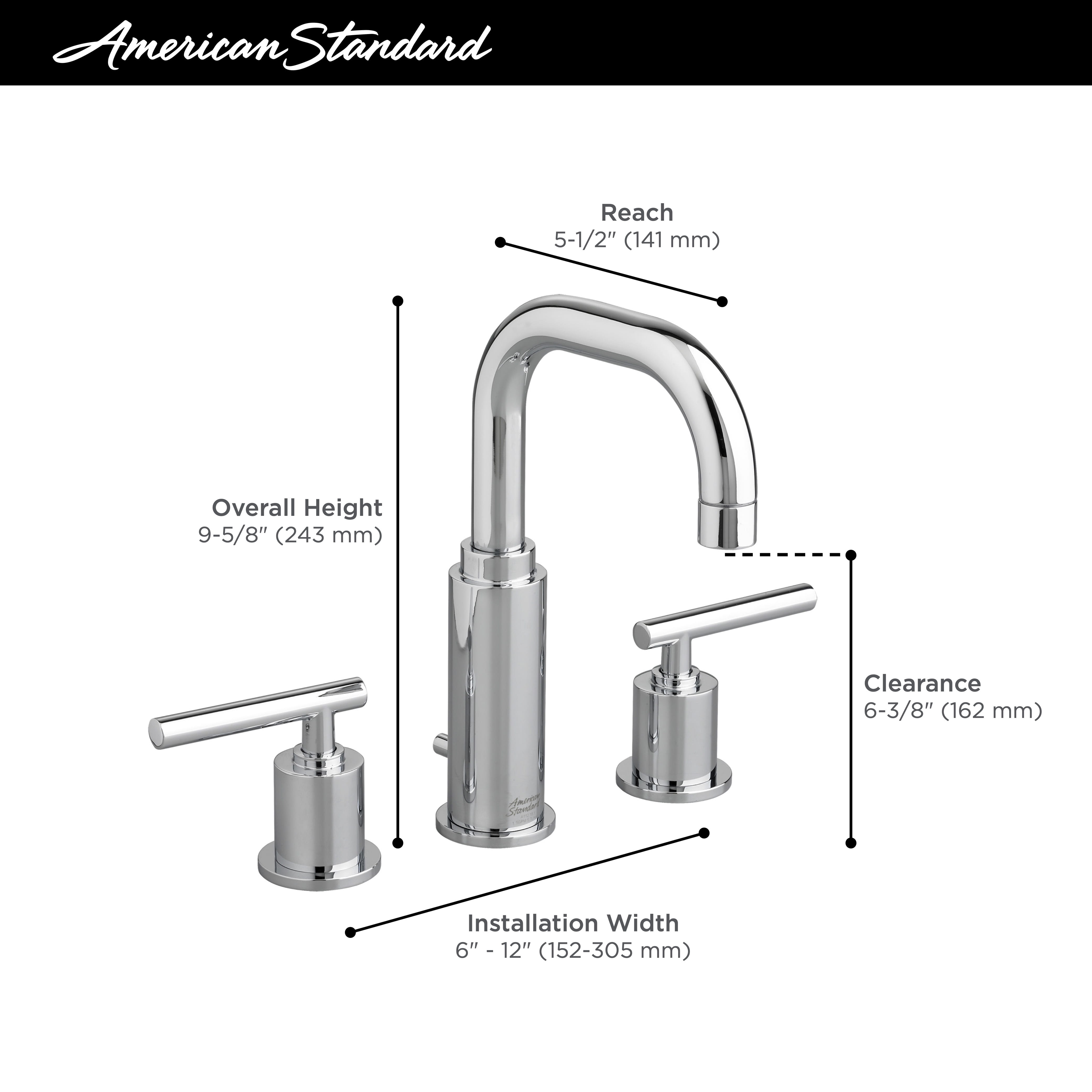 Serin 2 Handle 8 Inch Widespread Bathroom Faucet 12 gpm 45 L min With Lever Handles BRUSHED NICKEL